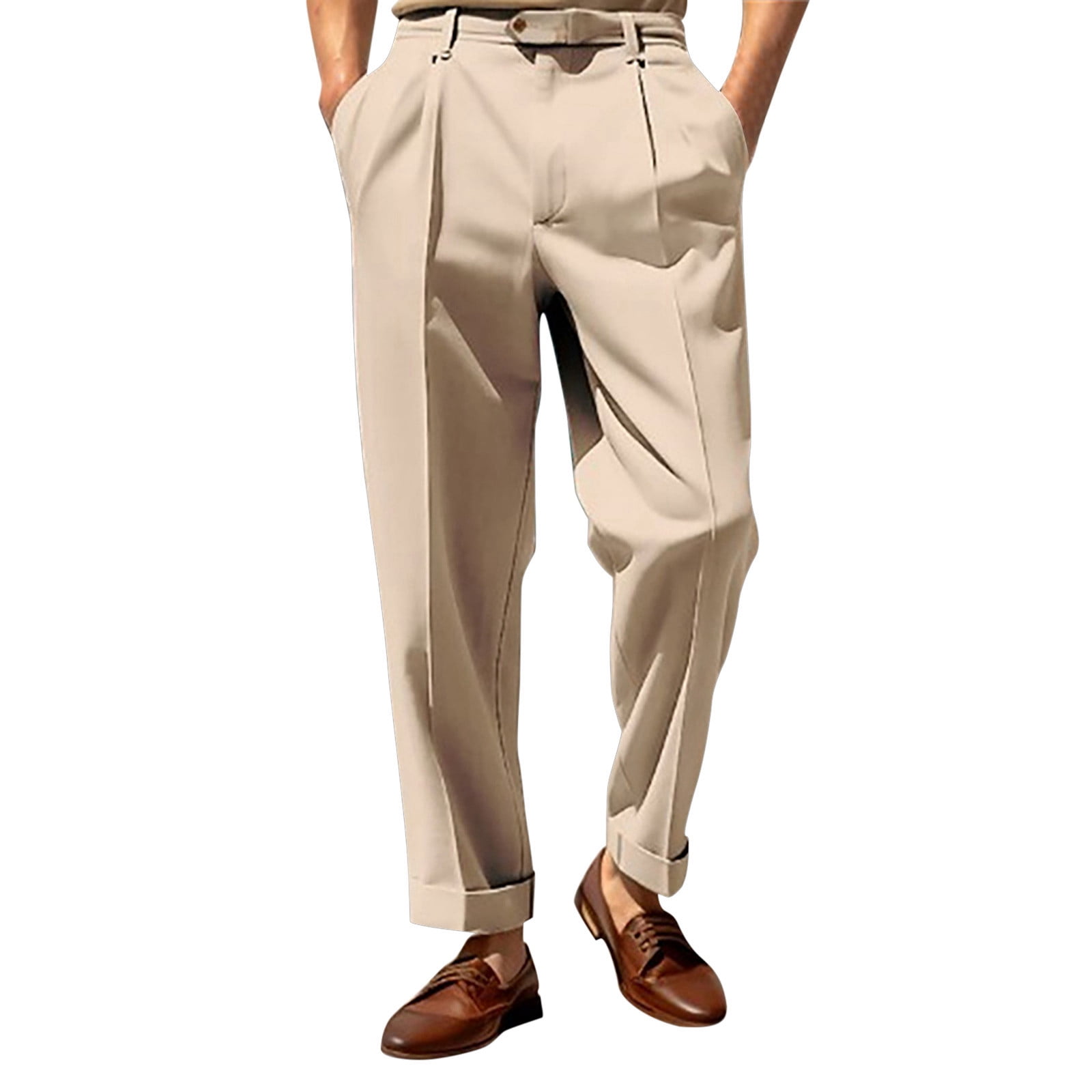 Solid Color Business Casual Dress Shorts Men