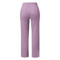 thumbnail image 1 of Vividxx Pants For Women High Waisted Wide Leg Pants Casual Drawstring Elastic Trousers Comfy Straight Leg Long Pants With Pockets Vacation Trousers, 1 of 4