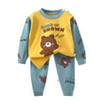 thumbnail image 1 of Vividxx Soft Cozy Boys Outfits Sets 2PCS Long Sleeve Tops And Pants Pajama Sets For Toddler Comfortable Sleepwear Solid Color Soft Dailywear, 1 of 3