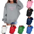 thumbnail image 1 of Vividxx Sweatshirts For Girls Fashion Letter Printed Crewneck Sweatshirt Casual Loose Long Sleeve Pullovers Tops Trendy Fashion 5-6 Years, 1 of 5