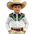 thumbnail image 1 of Vividxx Toddler Boys Cowboy Shirts Kids Retro Long Sleeve Button Down Shirt Kids Floral Top Shirt For Everyday Wear 8-9 Years, 1 of 4