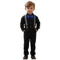thumbnail image 1 of Vividxx Toddler Boys Long Sleeve Solid Color T-Shirt Tops Suspenders Pants Child Kids Gentleman Outfits Sets Cute Dailywear, 1 of 6