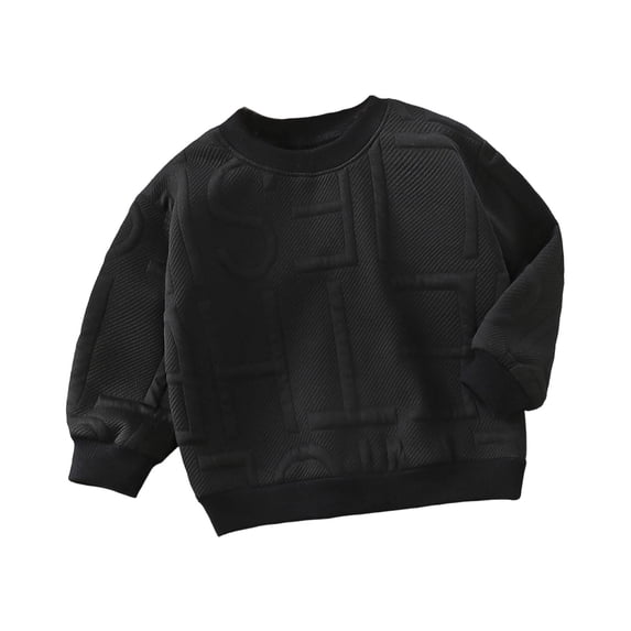 Vividxx Toddler Boys Sweatshirts Little Boys 3D Letter Crewneck Sweatshirt Casual Basic Long Sleeve Pullover Tops For Kids For Fall Winter Clothes 3-4 Years
