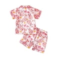 thumbnail image 1 of Vividxx Toddler Girl Clothes Easter Cute Print Girls Two Piece Short Sleeved Lapel Homewear Loungewear For Toddlers And Kids Fashion Clothing Festival, 1 of 9