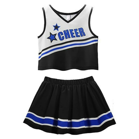 Vividxx Toddler Girl Outfits Girls Cheerleading 2 Piece Sleeveless Short Top With Skirt E