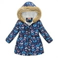 thumbnail image 1 of Vividxx Toddler Girls Jacket Girls Hooded Baby Kids Warm Outwear Windproof Toddler Coat Thick Winter Coat& Toddler Boys Girls Clothes 4-5 Years, 1 of 4