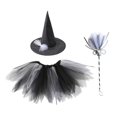 thumbnail image 1 of Vividxx Toddler Girls Witch Tutu Skirt Set With Hat And Broomstick 3 Pcs Dress Up Halloween Outfits One Size, 1 of 8