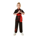thumbnail image 1 of Vividxx Tracksuits Children Unisex Short Sleeve Shirt With Kung Fu Suits Tai Chi Uniform Trousers Satin Suit Training Arts Clothing Sets Outfits Sets Solid Color Toddler Relaxed Fit Dailywear, 1 of 3
