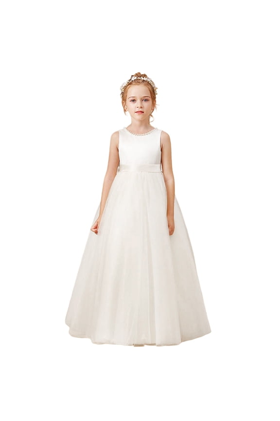 Trendy Girls Dresses O-Neck Sleeveless Any Occasion For Parties And Everyday Wear Stylish And Comfortable Design For Young Fashion Solid Color Toddler Stylish Sundress