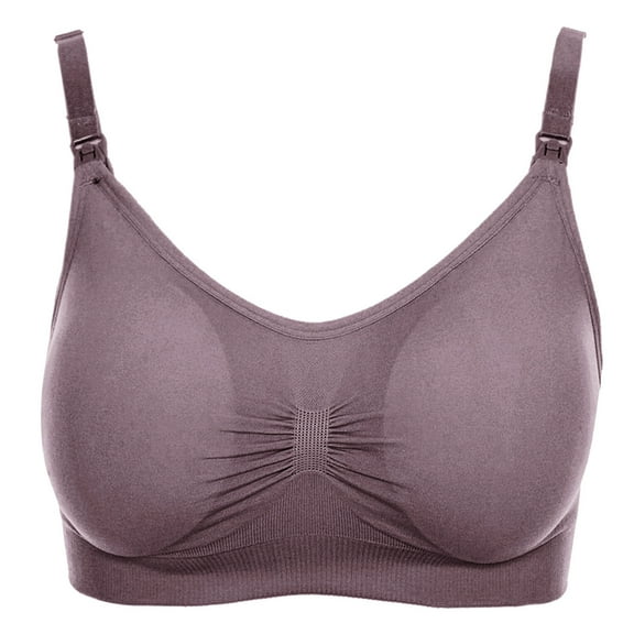 Vividxx Women Bra Wireless Maternity Seamless Front Buckle Breastfeeding Bra With Pads Plus Size Cozy Mother-to-be Bralette