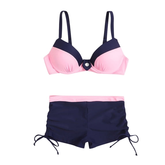 Vividxx Women's Bikini Sets Swimwear Swimsuit Set Push Up Beachwear Padded Women Bikini Bikinis Set Color Block Bathing Suit Summer Comfortable Vacation Beachwear
