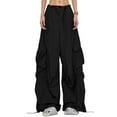 thumbnail image 1 of Vividxx Women's Casual Cargo Pants High Waisted Loose Fit Comfortable Everyday Workwear Trousers With Pleated Design For Spring Summer Fall Breathable, 1 of 5