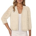 thumbnail image 1 of Vividxx Women's Elegant Lace Cardigan Short Sleeve Knit Sweater Lightweight Comfortable Casual Tops For Ladies Fall Outfits 2025, 1 of 5