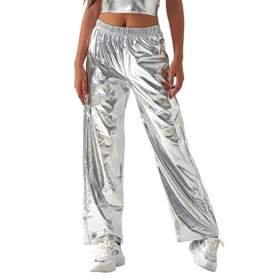 Vividxx Women's Pants Leisure High Street Design Gradient High Waist Straight Pants Soft Comfy Loose Fit Slacks Trousers Casual Trousers