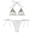 thumbnail image 1 of Vividxx Womens Bikini Sets Shiny String Padded Swimsuit Summer Comfortable Beach Vacation Outfits, 1 of 2