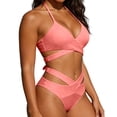 thumbnail image 1 of Vividxx Womens Bikini Sets Two Piece High Waisted Bikini Push Up Swimsuit Wrap Bathing Suit Summer Comfortable Vacation Beachwear, 1 of 8