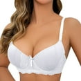 thumbnail image 1 of Vividxx Womens Bras Ladies Push Up Bra Colored Bow Lace Small Push Up Bra Sexy Comfortable Everyday Classic, 1 of 4