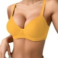 thumbnail image 1 of Vividxx Womens Bras Ladies Thin Solid Color Comfortable Push Up Bra With Underwire Triple Bra Breathable, 1 of 4