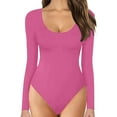 thumbnail image 1 of Vividxx Womens Crew Neck Long Sleeve Bodysuit Comfortable Against The Skin Tops Sexy Body Suits Women Clothing Fall Fashion Outfits, 1 of 4