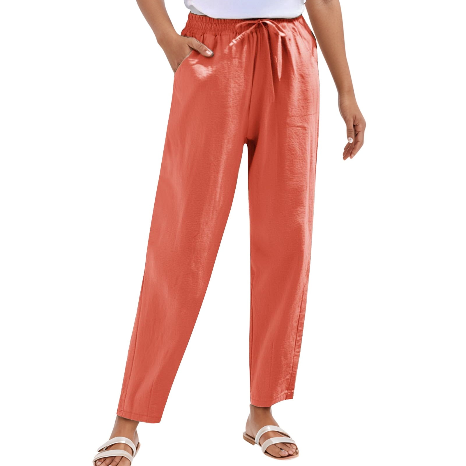 Airmenty Womens Casual Wide Leg Pants High Waisted Business Casual Trousers Work Pants with Removable Belt