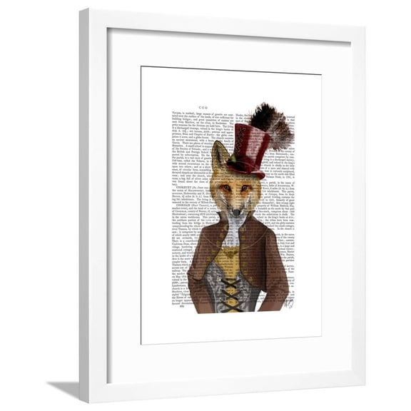 Vivienne Steampunk Fox, Animals Framed Art Print Wall Art by Fab Funky Sold by Art.Com