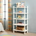 thumbnail image 1 of Vivienne Walker Edison Easy Assembly Solid Wood Spindle Short Bookshelf - White, 1 of 12