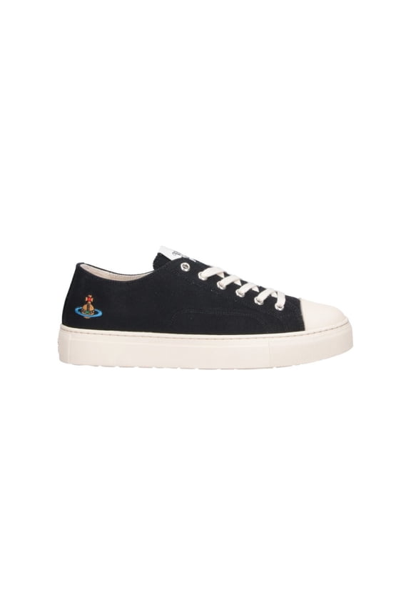 Black Plimsoll Cotton Low-Top Sneakers Black (Men's)
