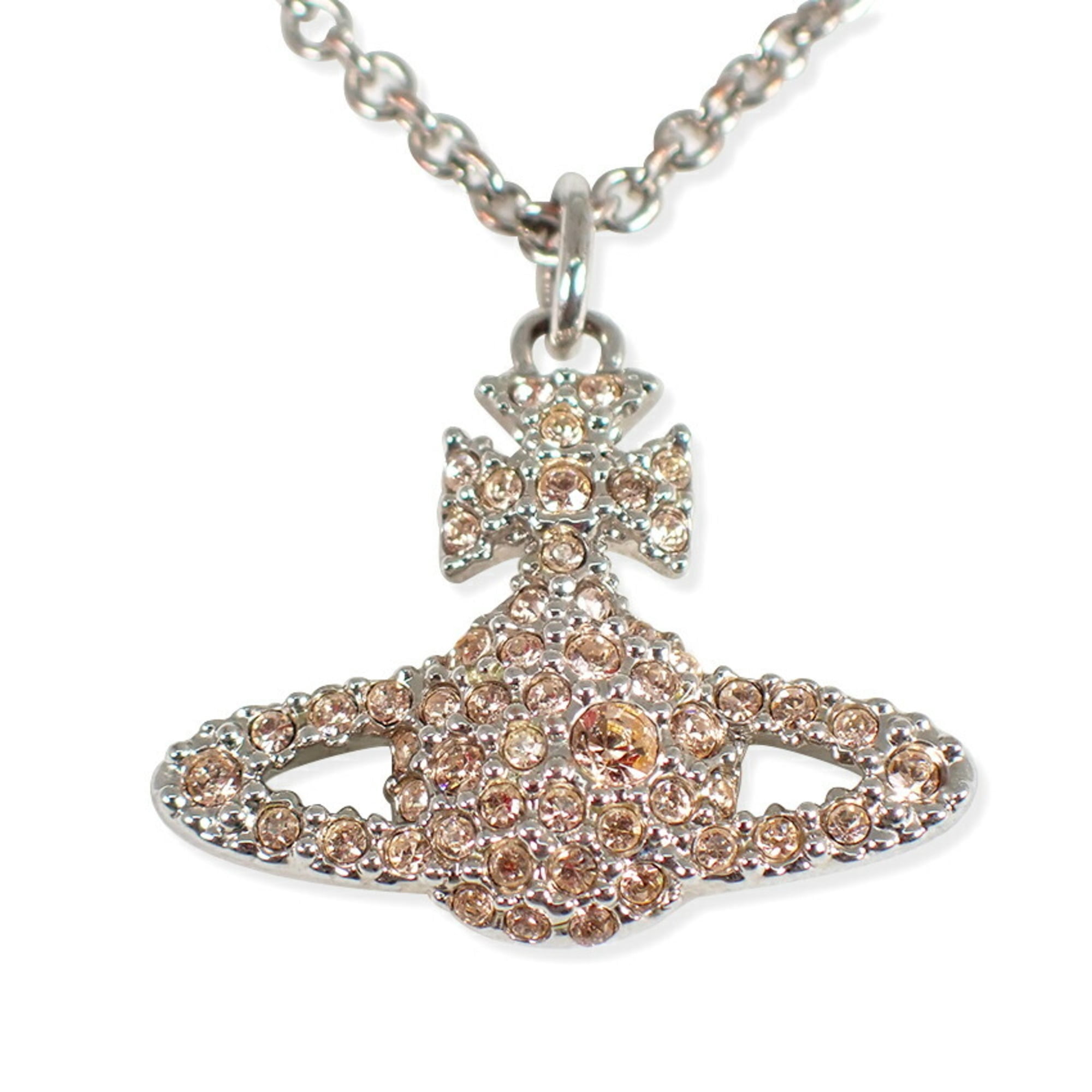 Vivienne Westwood Orb Rhinestone Pendant Necklace