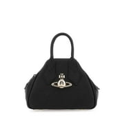 Vivienne Westwood Woman Black Synthetic Leather Mini Yasmine Handbag