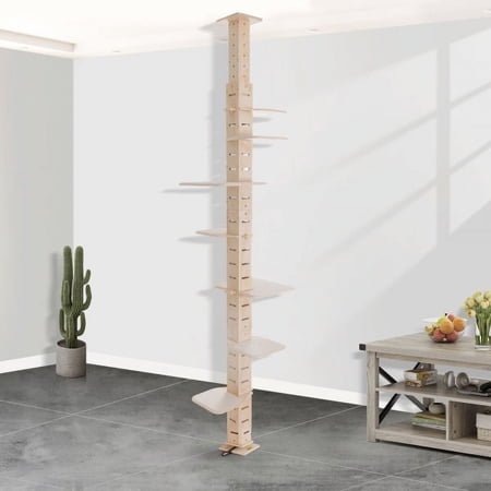 Vivifying Adjustable Height Floor-to-Ceiling Cat Tree, Natural