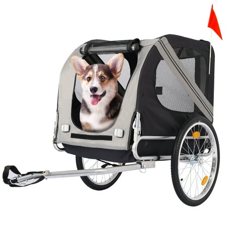 Vivifying Dog Bike Trailer,Bicycle Trailers for Travel,Dog Cart for Small and Medium Dogs,Dog Wagons with Connector for Senior Dogs, Under 88 pounds