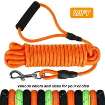 Vivifying Dog Training Leash, 20FT Floating Dog Check Cord, Long Dog Rope Leash with Comfortable Handle for Outside, Hiking, Swimming, Beach and Lake