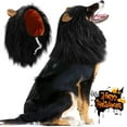thumbnail image 1 of Vivifying Lion Mane for Dog, Adjustable Halloween Dog Lion Costume Wig with Ears for Medium&Large Dog Dress up (Black), 1 of 8