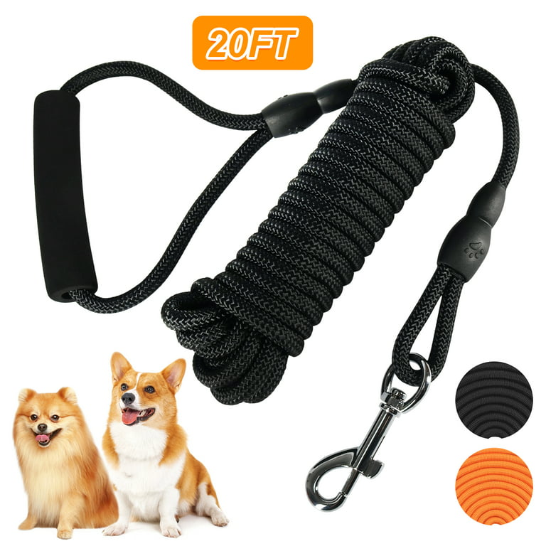 Vivifying Long Dog Leash, 20ft Floating Dog Training Leash, Check Cord Rope  Leash with Comfortable Handle for Outside, Hiking, Swimming, Beach and