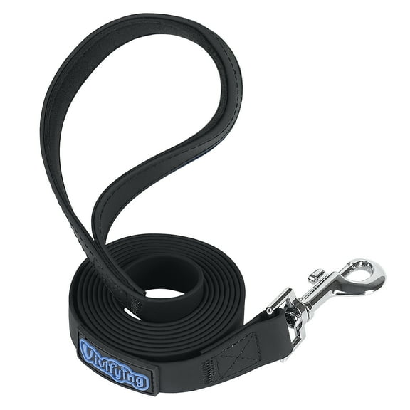 Vivifying Pet Rope Dog Leash for Large Dogs Waterproof Dog Leash, 6FT Durable PVC Training Lead with Padded Handle Great for Small Medium Large Dogs Training, Walking, Swimming and Beach (Black)