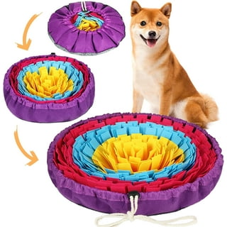 WOVTE Snuffle Mat Ball for Dogs, Interactive Dog Toys for Boredom  Enrichment Game Feeding Mat ,Brain Mental Stimulating Puzzle Toys for Small  Medium Dogs ,Portable Machine Washable （20x20cm） 