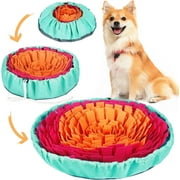 Vivifying Snuffle Mat for Dogs, Interactive Sniff Mat for Dogs Feeding Mat, Adjustable Dog Feeding Mat Encourages Natural Foraging Skills and Mental Stimulation (17 x 17 inches)