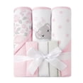 thumbnail image 1 of Viviland Baby Towels and Baby Wash Cloths Set Hooded Baby Towels Baby Wipes Absorbent Bath Face Towels Burp Cloths or Face Towels for Girl Boy 6-Pack Size 28 x 28 Inch(Elephant Flower), 1 of 8