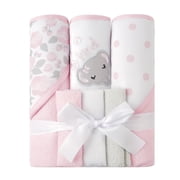 Viviland Baby Towels and Baby Wash Cloths Set Hooded Baby Towels Baby Wipes Absorbent Bath Face Towels Burp Cloths or Face Towels for Girl Boy 6-Pack Size 28 x 