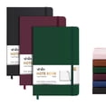 thumbnail image 1 of Vivin 3 Pack Lined Journal Notebooks for Writing, 192 Pages, 5.5 x 8.3 inch, Hardcover, Black, Burgundy, Dark Green, 1 of 7