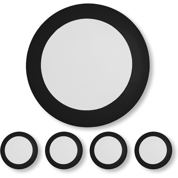 Vivio Lighting 4 Pack 7.5 Inch Black LED Disk Light Ceiling Light Fixture Dimmable 3000K/4000K/5000K 3 Color Selectable 1080LM 15W LED Disk Light for Kitchen, Laundry Room, Closet, Bathroom