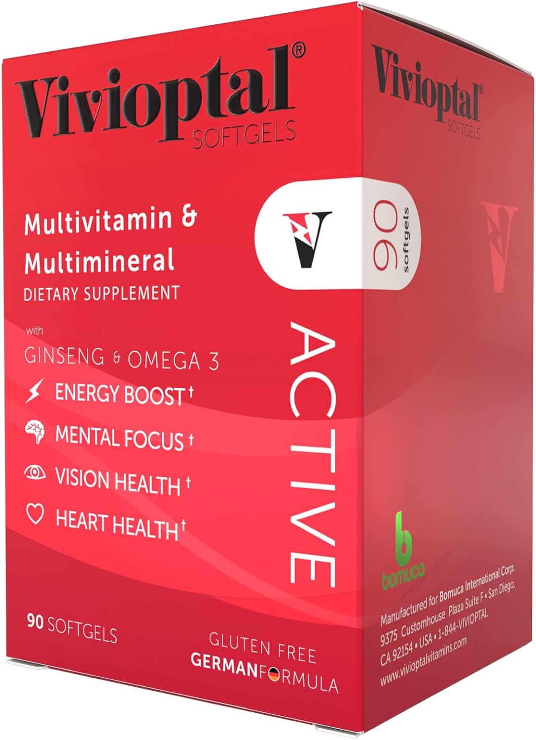 Vivioptal Active 90 Capsules Multivitamin & Multimineral Supplement