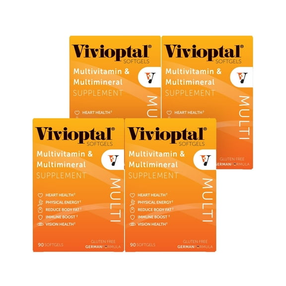 Vivioptal Multi, 90 Softgels (1 Year Supply), Multivitamin & Multimineral, Gluten Free, German Formula