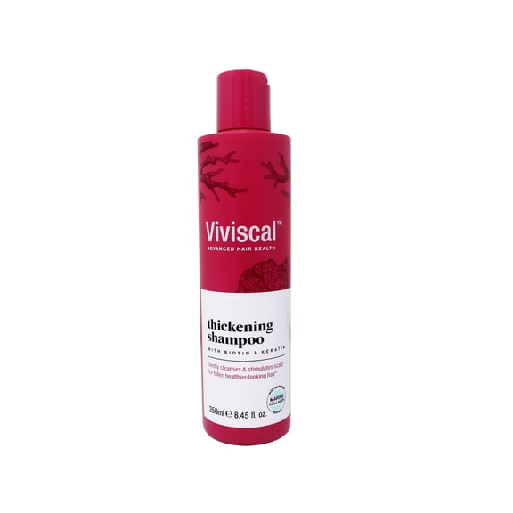 Viviscal Thickening Shampoo, with Biotin & Keratin, with Marine Collagen and Seaweed Extract, Gently Cleanses & Stimulates Scalp for Fuller, Healthier-Looking Hair, 8.45 FL OZ (250 ml)