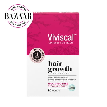 Viviscal Women's Hair Growth Supplements for Thicker, Fuller Hair | Clinically Proven with Proprietary Collagen Complex | 90 Tablets - 45 Day Supply