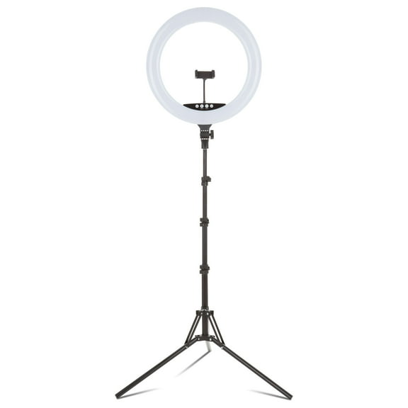 Vivitar 18" LED RGB Ring Light with Tripod, Phone Holder USB Charging Ports, and Wireless Remote