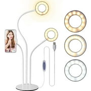Vivitar 3 In 1 Desktop Stand with 2 Ring Lights & Phone Cradle PC102