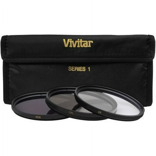 Vivitar 3-Piece Filter Kit 62mm for Digital Camera/Video UV/CPL/ND8