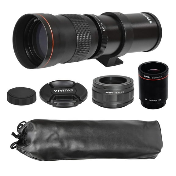 Vivitar 420-1600mm f/8.3 Manual Focus Telephoto Zoom Lens T-Mount For Nikon Z