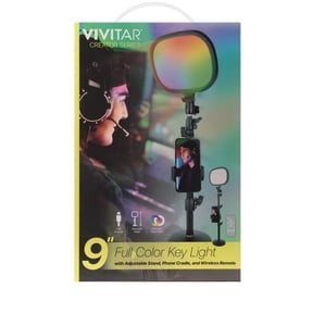 Vivitar 9" USB on-Camera Panel Light, Wireless Remote, Camera Light, Black